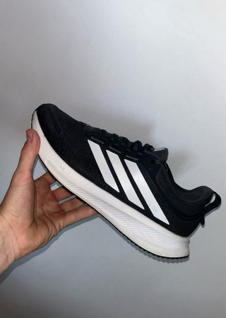 Zapatillas Adidas Running Hombre Negras Blancas