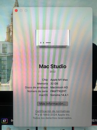 Mac Studio M1 Max Plata