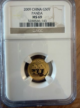 Moneda Oro Panda 1/10 Onza 50 Yuanes Au.999