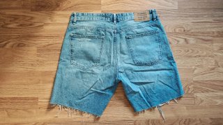 Pull and Bear Shorts Vaqueros Rotos Azules