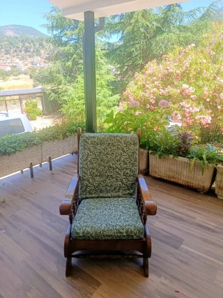 2 Sillones Clásicos Madera y Tela