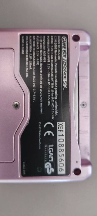 Consola Nintendo Game Boy Advance SP Rosa