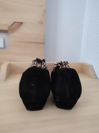 Bailarinas ante negro tacón interior 3.5cm