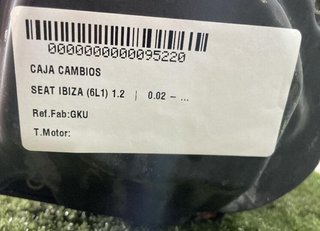 95220 caja de cambios gku seat ibiza (6l1) 1.2