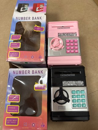 Caja Fuerte Number Bank Rosa y Negra