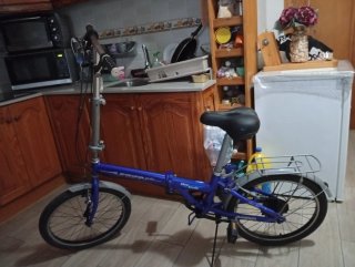 Bicicleta Plegable Urbana Azul