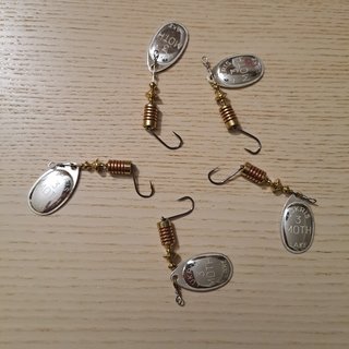 Cucharillas de pesca 3 Moth de 1 anzuelo