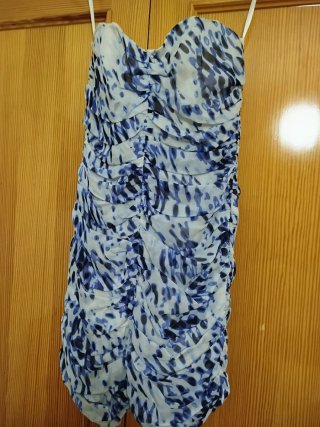 Lote 2 Vestidos Rayas Gris Blanco