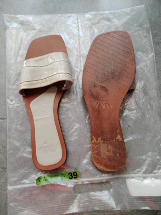 Sandalias Zara Beige Talla 39