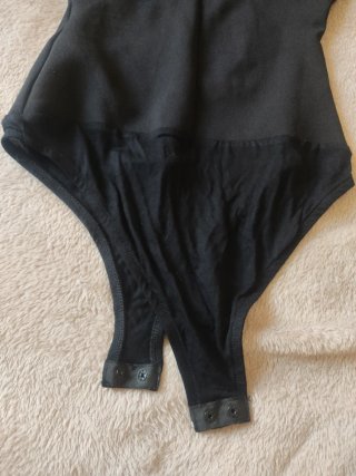 Body Bershka Negro Transparente Talla XS