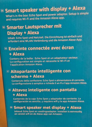Amazon Alexa Echo Spot, smartphone con Wi-Fi e altoparlante IA