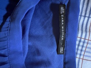 ZARA - Falda plisada azul M