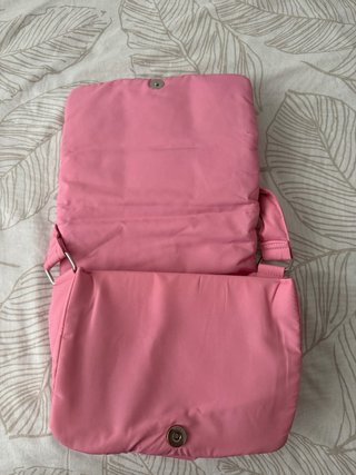 Bolso Snoopy rosa acolchado con dos asas