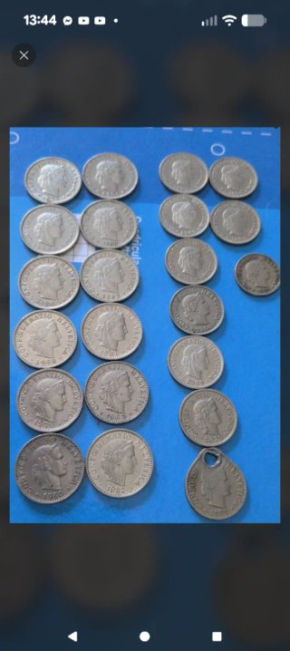 Lote 22 Monedas Suiza Confederatio Helvetica