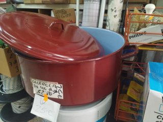 Cacerola esmaltada roja 40cm