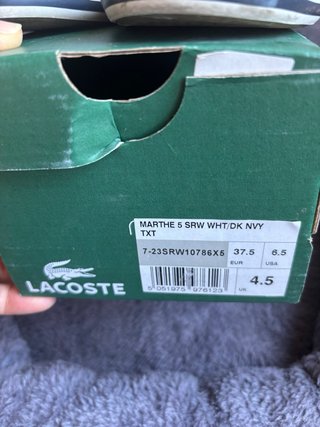 Bailarinas Lacoste Rayas Azul Blanco