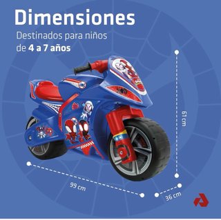 Moto correpasillos Spiderman niños 4-7 años