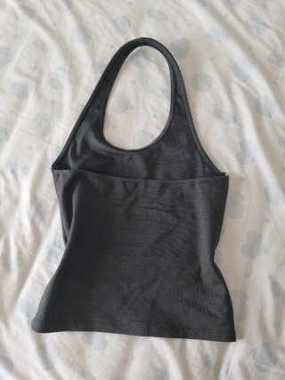Top halter gris Brownie con botones