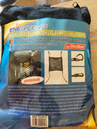 Red de almacenamiento para asientos delanteros