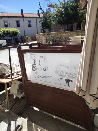 Mamparas de terraza de hostelería.