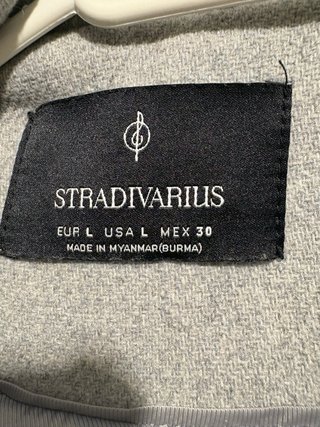 Abrigo Clásico Stradivarius Gris