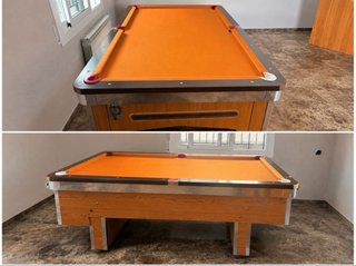 Mesa de billar profesional naranja