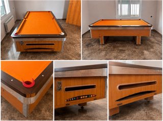 Mesa de billar profesional naranja