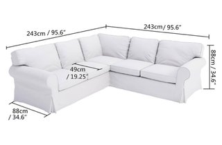 Sofá esquinero IKEA blanco