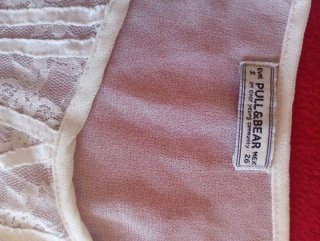 Blusón transparente encaje blanco talla única