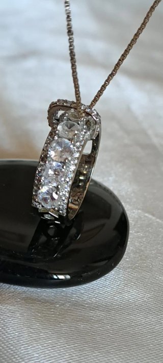 Anello  a doppio uso Argento con Zirconi