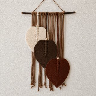 Tapiz Macramé Hojas tierra