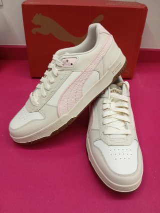 Zapatillas Puma Hombre Blancas y Rosas