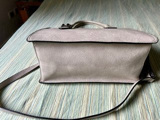 Borsetta donna ecopelle beige/grigio