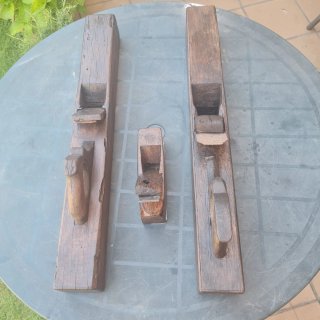 Garlopas de carpintero antiguas