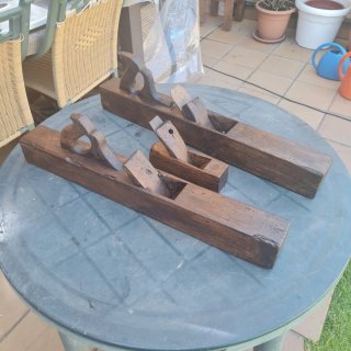 Garlopas de carpintero antiguas