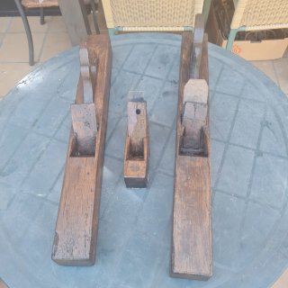 Garlopas de carpintero antiguas