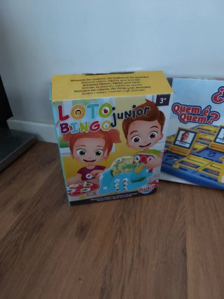 Lote 3 juegos infantiles: Bingo, Quien es Quien, M