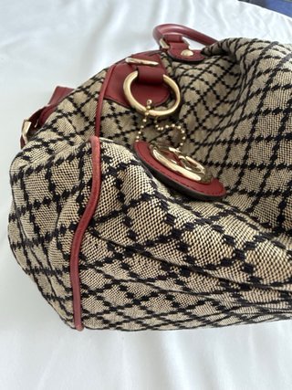 Bolso Gucci Sukey Vintage Beige/Rojo
