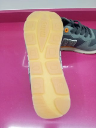 Zapatillas Mustang Hombre Gris Naranja