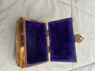 Caja joyero artesanal hueso y latón
