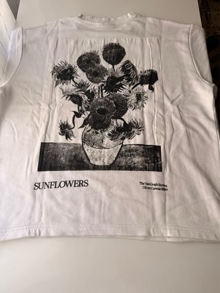 Camiseta Pull&Bear Blanca Sunflowers