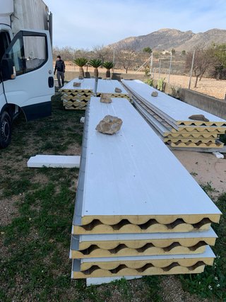 Panel sándwich imitación madera