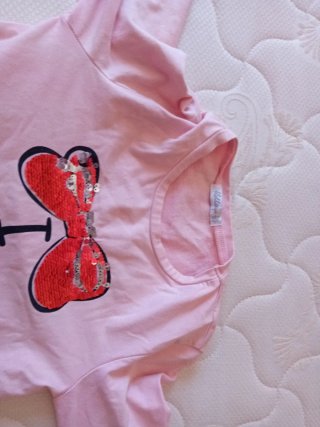 Camiseta Vestido Manga Larga Niña