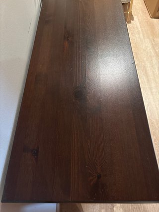Mueble recibidor madera oscura