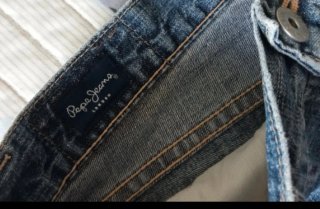 Pantalón vaquero campana azul