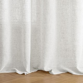 Cortinas de lino grueso cruzado beige 140x245cm
