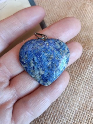Colgante Corazón Lapislázuli Semilla de Vida