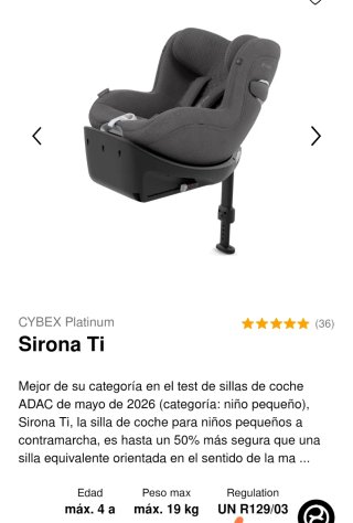Silla coche CYBEX Sirona Ti Isofix