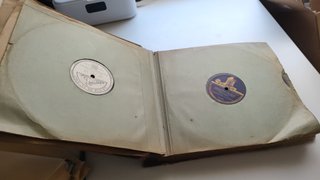 Álbum Antiguo Columbia y Discos Vinilo 78 RPM