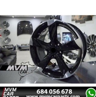 Kit 4 Llantas Audi Rotor Negra AU009